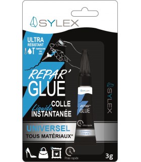 Colle Répar'Glue liquide 3 g Sylex - adhésif instantané