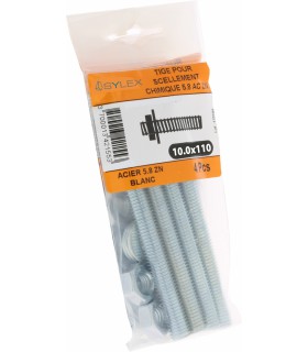 Lot de 4 tiges pour Scellement chimique 10x110