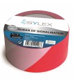 Ruban de signalisation 48mm x 100m blanc et rouge