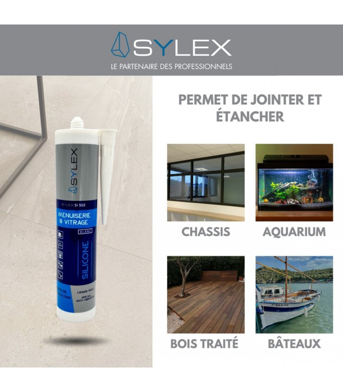 Mastic Menuiserie et Vitrage 280 ml SYLEX SI 502