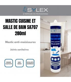 Sylex SA707 Mastic pour cuisine et salle de bain 280 ml