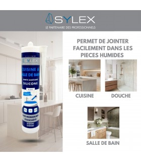 Sylex SA707 Mastic pour cuisine et salle de bain 280 ml