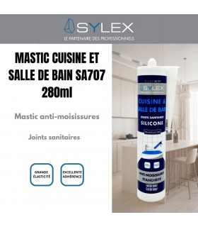 Sylex SA707 Mastic pour cuisine et salle de bain 280 ml