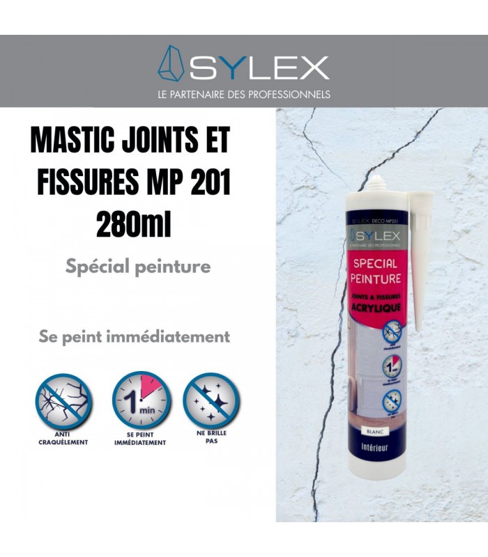Mastic acrylique Sylex DECO MP 201 280 ml - Joints et fissures