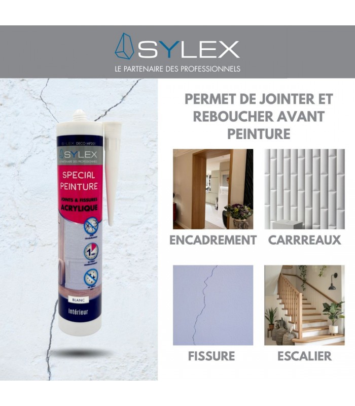 Mastic acrylique Sylex DECO MP 201 280 ml - Joints et fissures