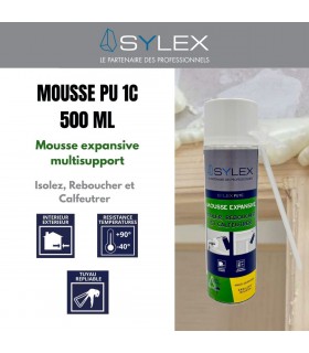 Mousse expansive PU 1C 500 ml - étanchéité et isolation