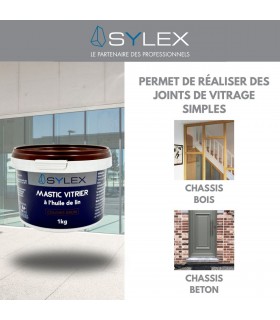 Mastic vitrier à l'huile de lin SYLEX