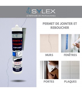 Mastic Acrylique Sylex MA 280ml Joints Et Fissures