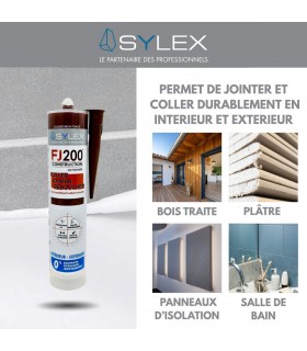 Mastic Coller, Jointer et Sceller 290ml Sylex Construction FJ200