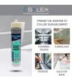 Mastic Sylex SX 640 Silicone 3 en 1 - Joint sanitaire 280 ml