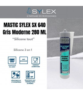 Mastic Sylex SX 640 Silicone 3 en 1 Silicone Tout 280ml