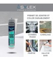 Mastic Sylex SX 640 Silicone 3 en 1 - Joint sanitaire 280 ml