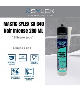 Mastic Sylex SX 640 Silicone 3 en 1 - Joint sanitaire 280 ml