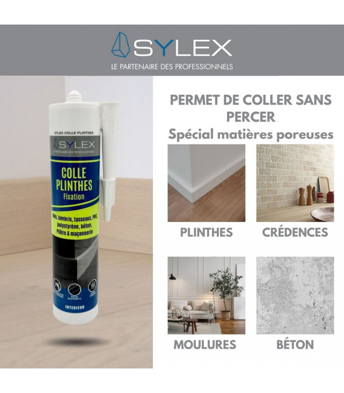 Colle acrylique de fixation spéciale plinthes 280ml