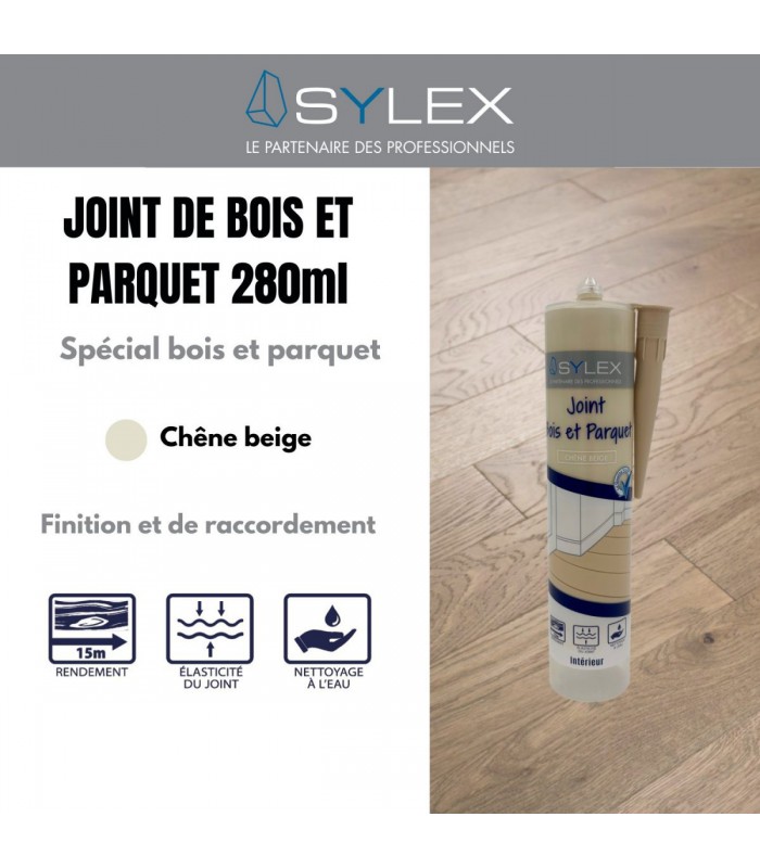 Mastic joint de finition bois et parquet Sylex