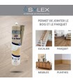 Mastic joint de finition bois et parquet Sylex
