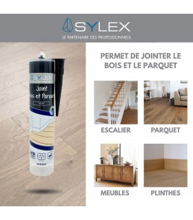 Mastic joint de finition bois et parquet Sylex