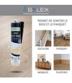 Mastic joint de finition bois et parquet Sylex