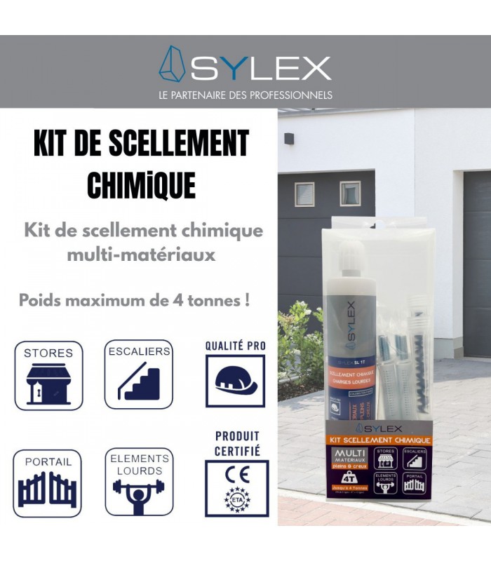 Kit de scellement chimique Sylex - fixation multi-matériaux