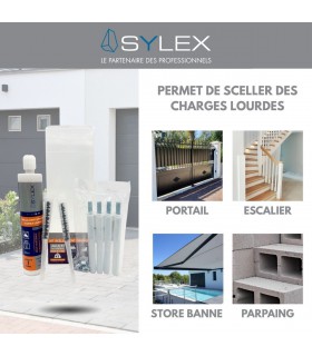 Kit de scellement chimique Sylex - fixation multi-matériaux