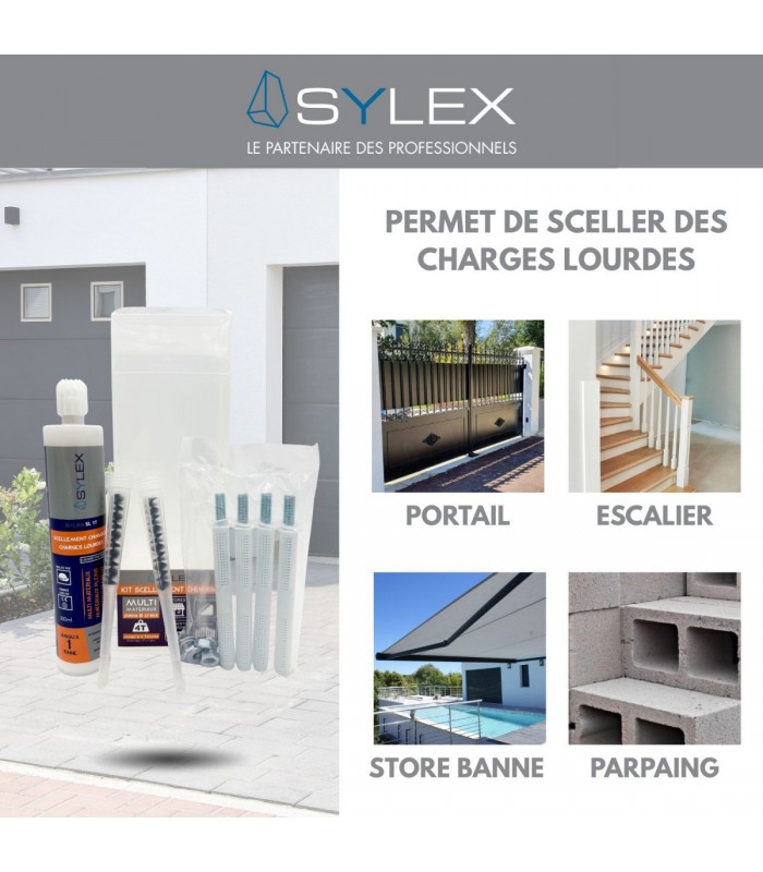 Kit de scellement chimique Sylex - fixation multi-matériaux