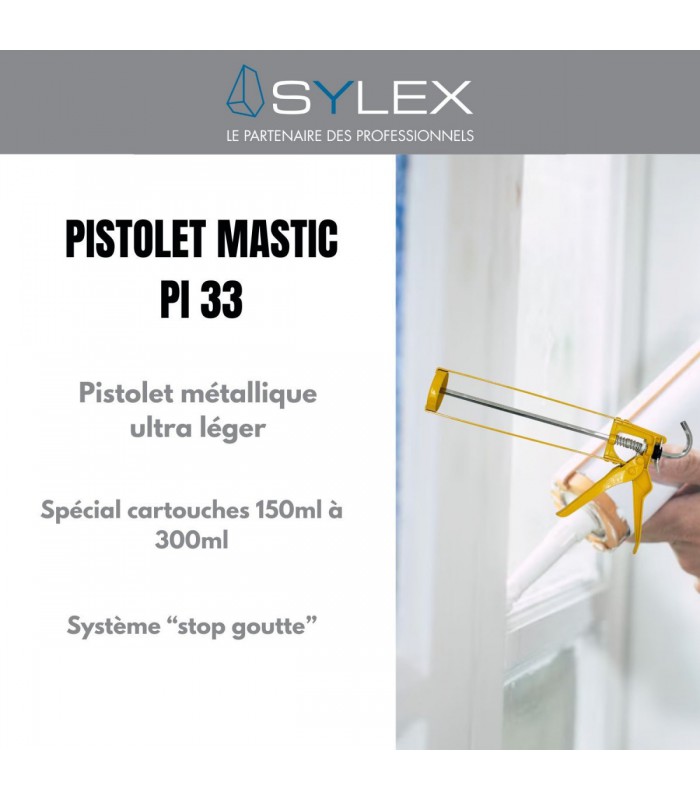 Pistolet mastic Sylex PI 33 pour scellement chimique