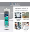 Mastic Sylex SX 640 Silicone 3 en 1 - Joint sanitaire 280 ml